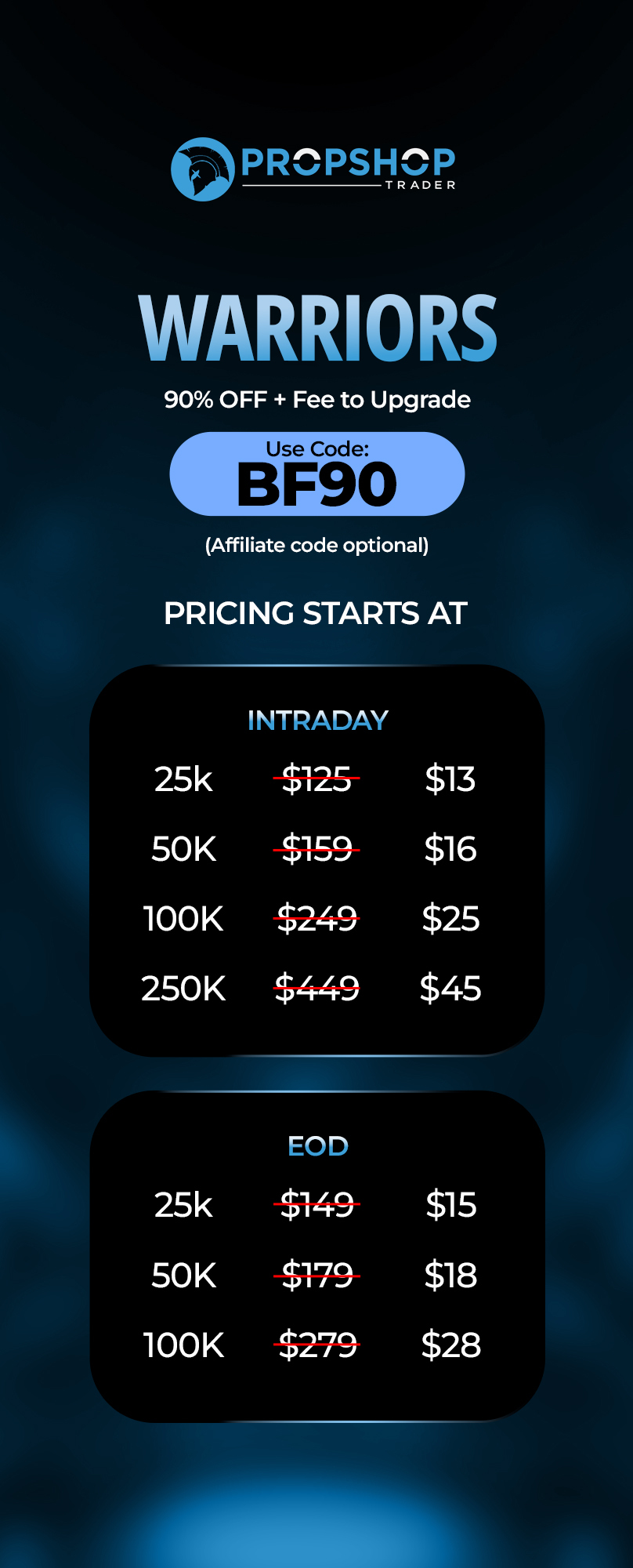 Warriors 90 % Pricing